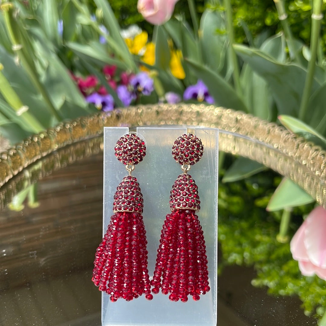 Bauble Bar Beaded Tassel earrings