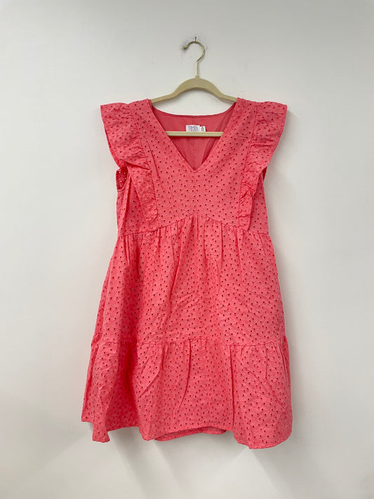 Time and tru eyelet flutter sleeve mini dress Size XS /EUC