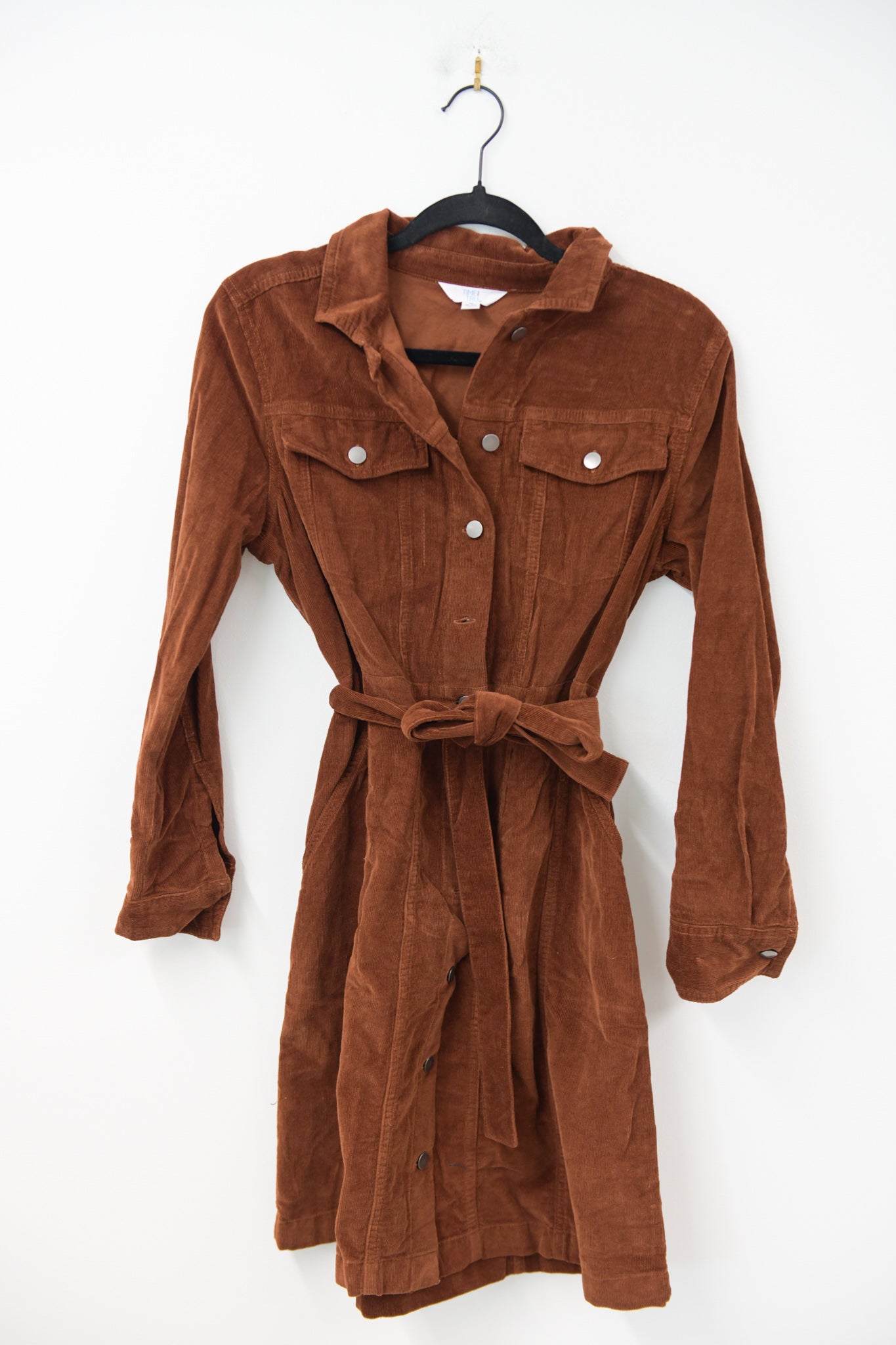Time and Tru corduroy long  sleeve mini dress Size M / EUC