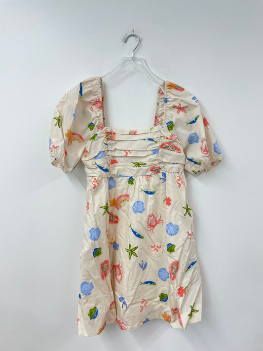 Free Assembly puffed sleeve mini dress  Size S /NWT
