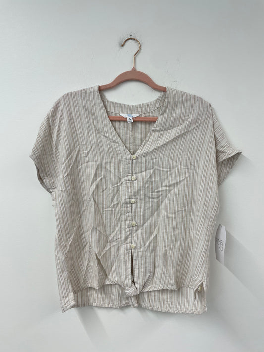 Time and Tru woven tie front top Size S / NWT