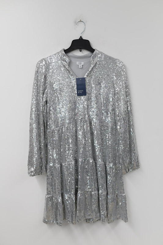 Crown & Ivy sequin tiered mini dress Size XS / NWT