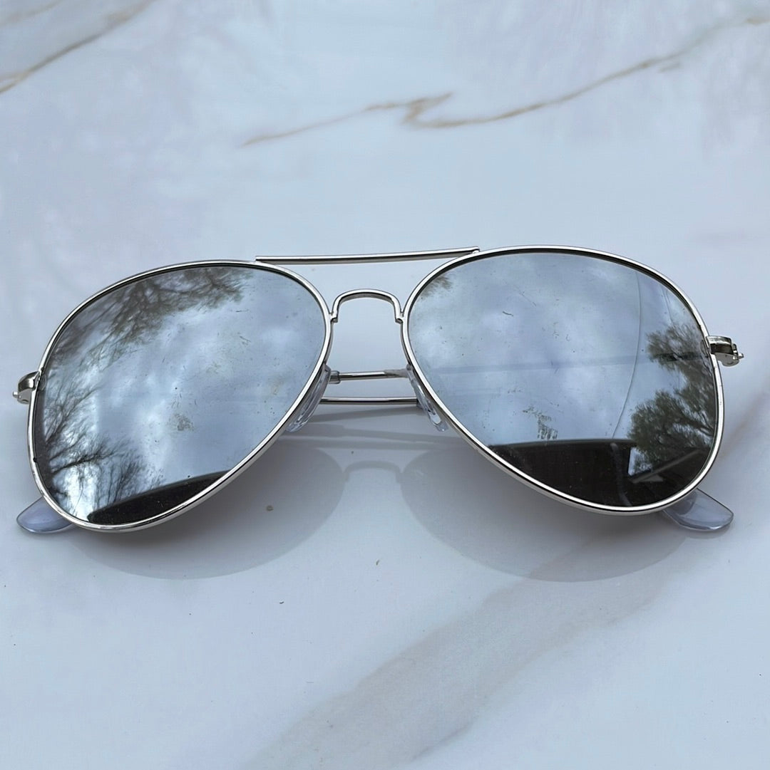 Silver Aviator sunglasses