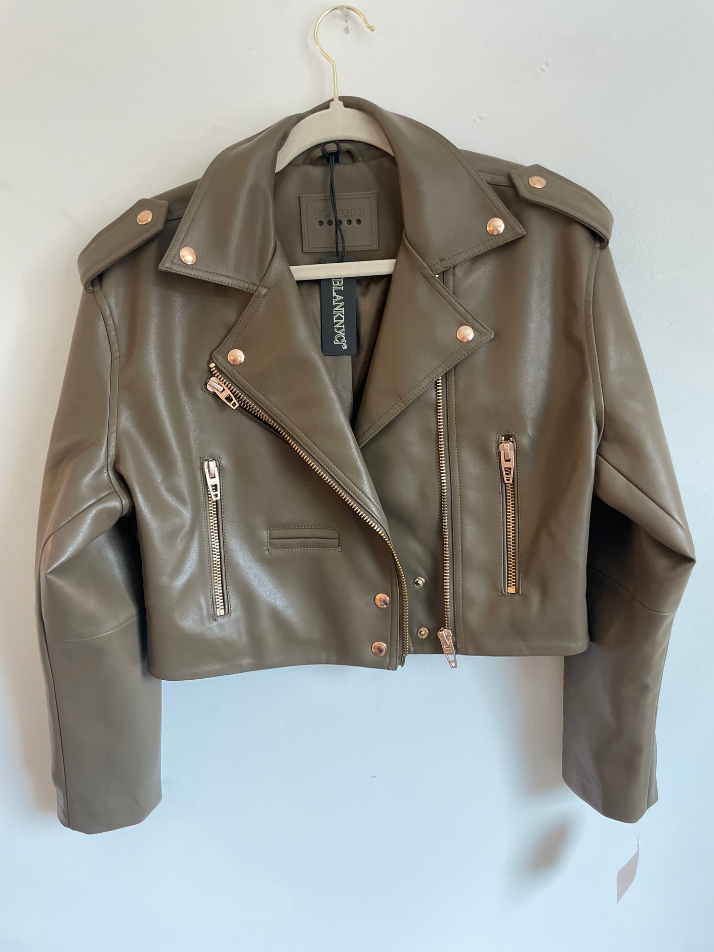 BlankNYC faux leather crop jacket Size S / NWT