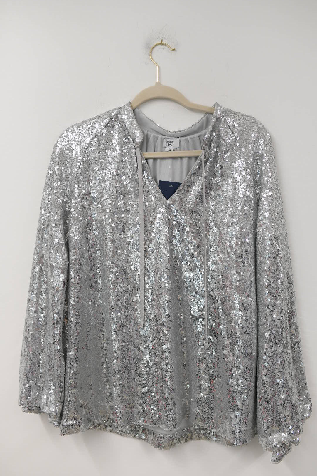 Crown & Ivy sequin blouse Size S / NWT