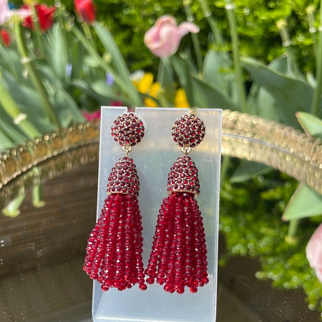 Bauble Bar Beaded Tassel earrings