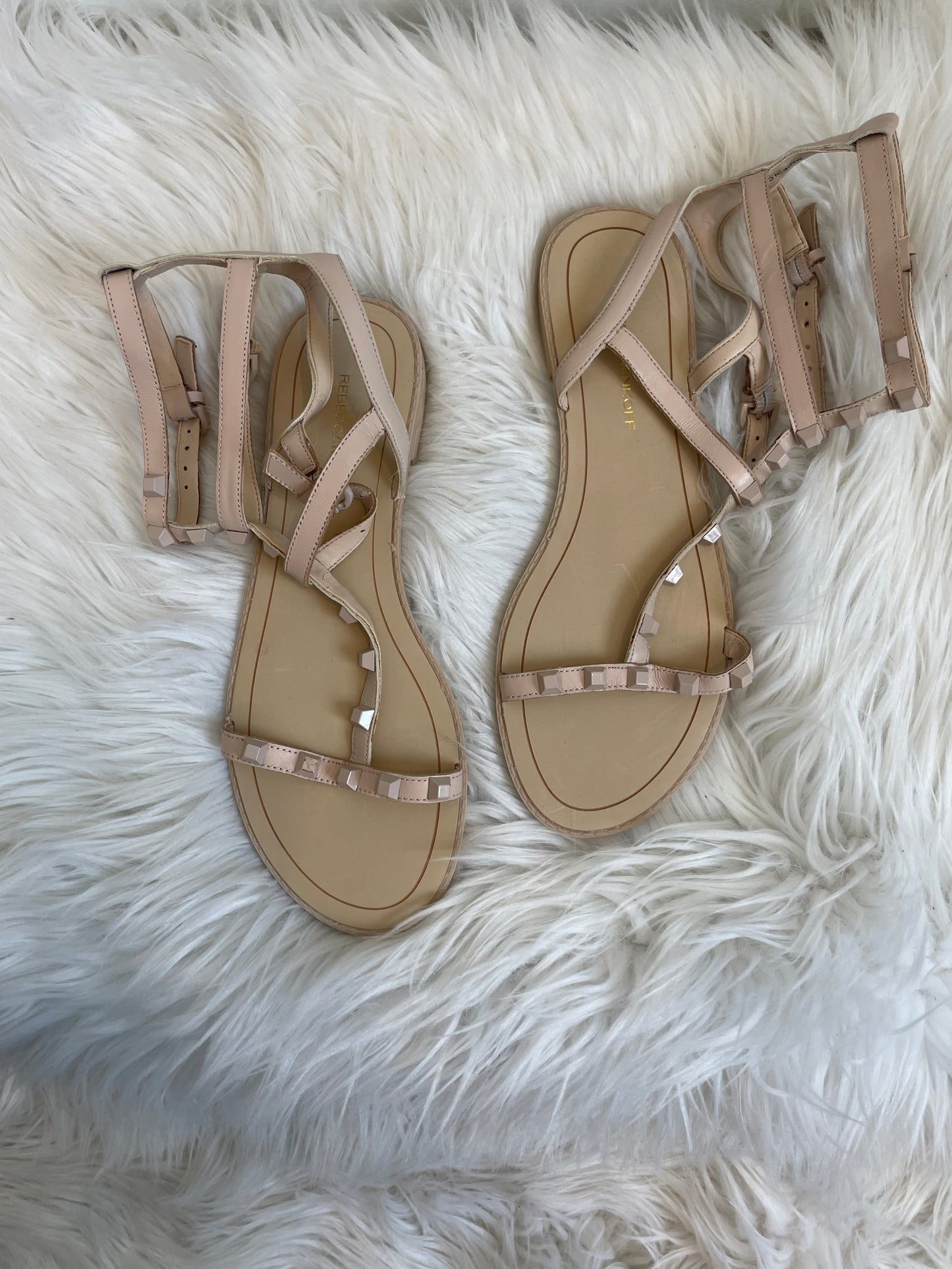 REBECCA Minkoff Leather Gladiator Sandals with studs Size 8 New