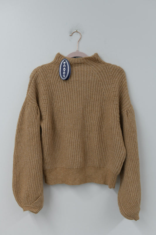 Scoop cozy mock neck balloon sweater sleeve Size S / NWT