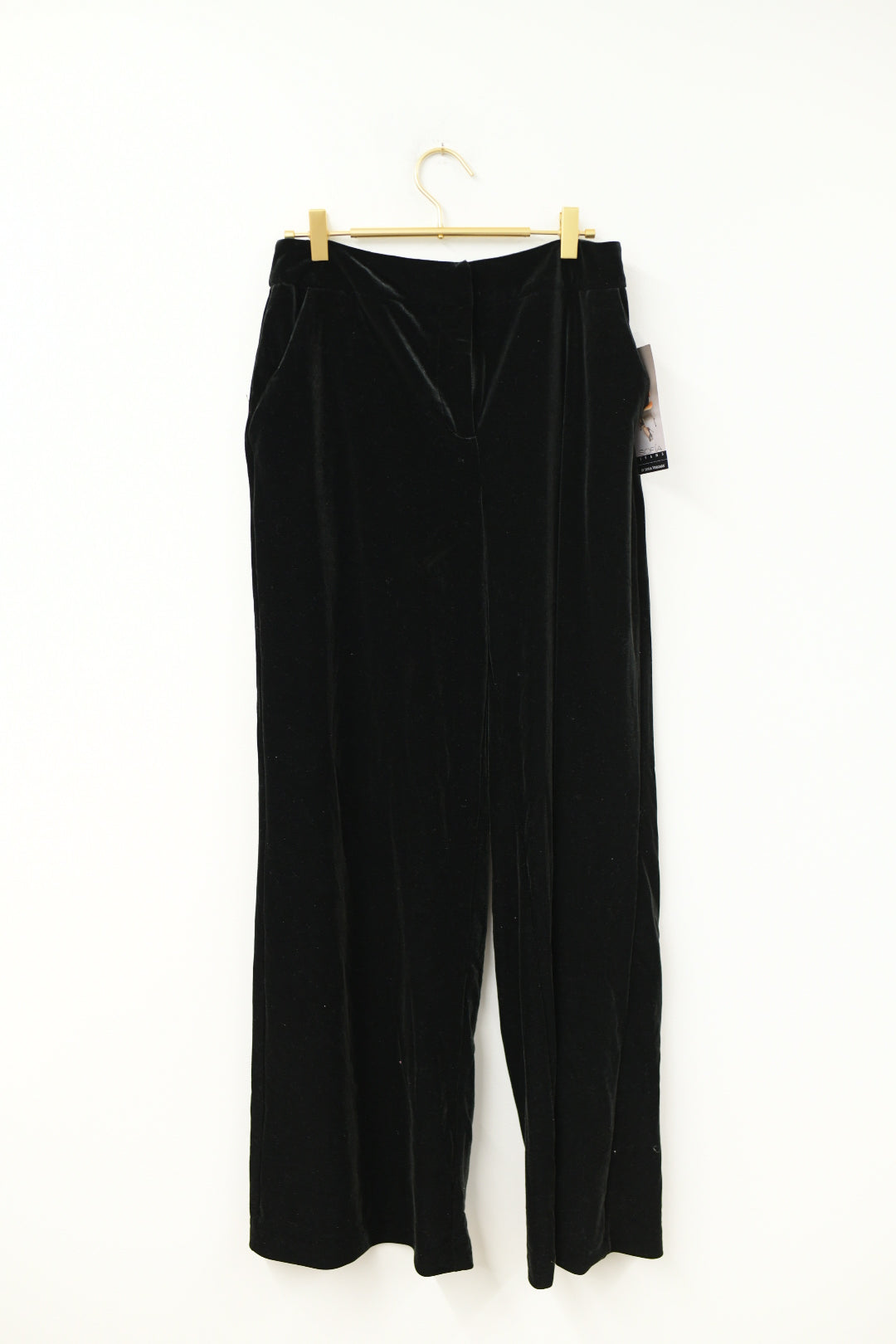 Sofia velvet high rise wide leg trousers Size 4 / NWT