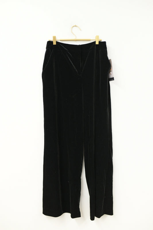 Sofia velvet high rise wide leg trousers Size 4 / NWT