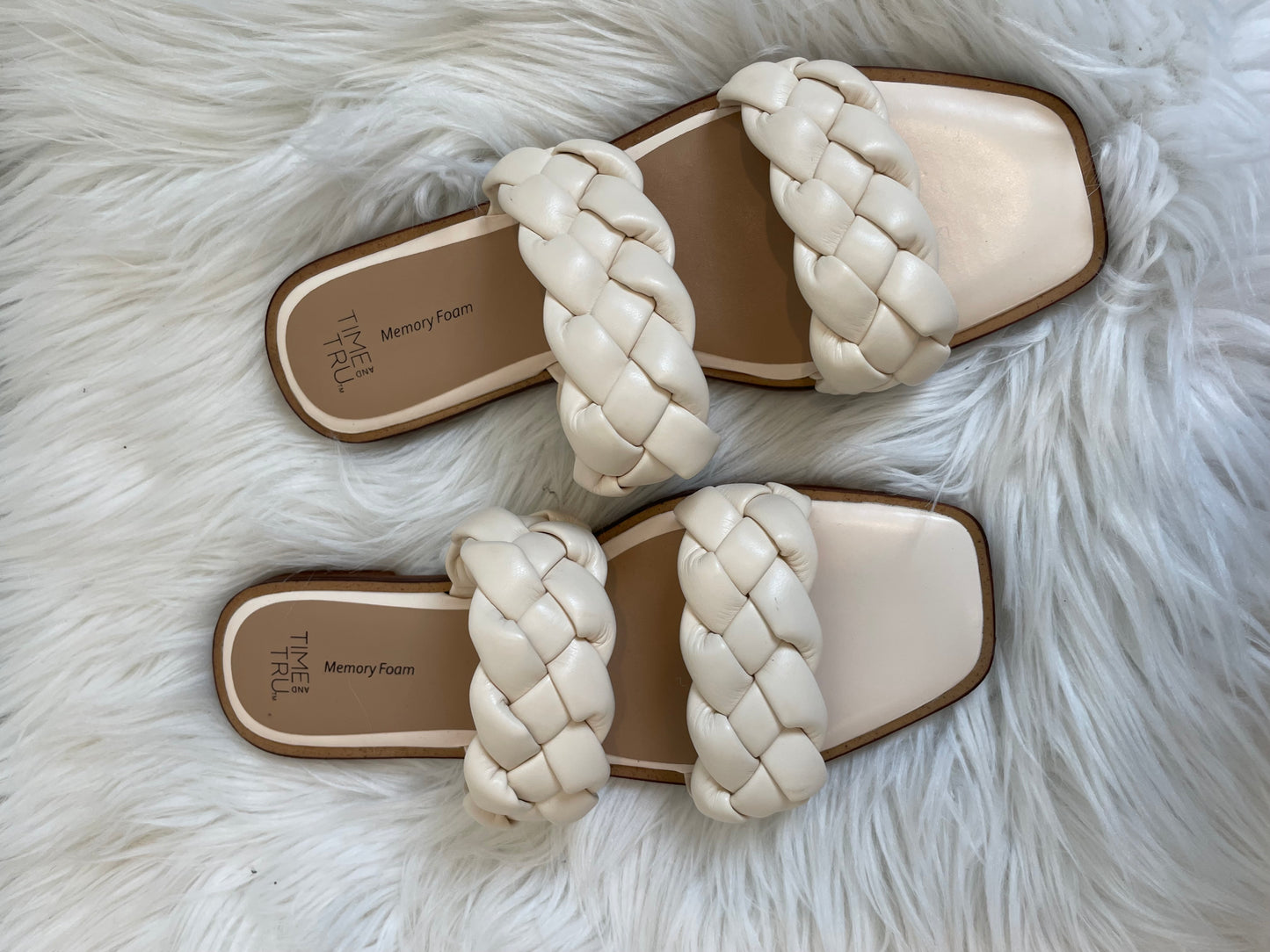 Time and Tru slip on braided sandals Size 7