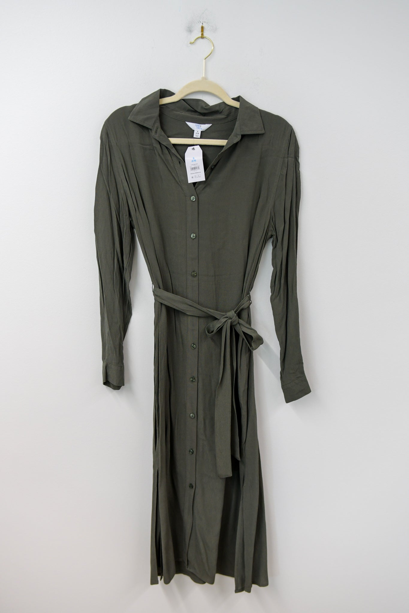 Time and Tru midi tie shirt dress Size S / NWT