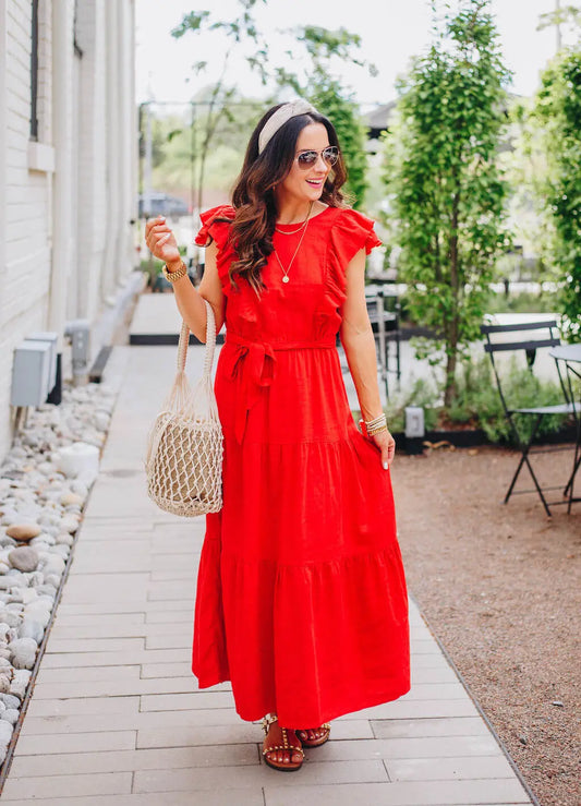 The Get flutter sleeve maxi dress Size XS / EUC