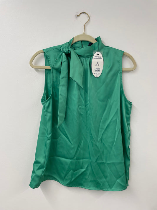 Scoop bow tie sleeveless blouse Size S / NWT
