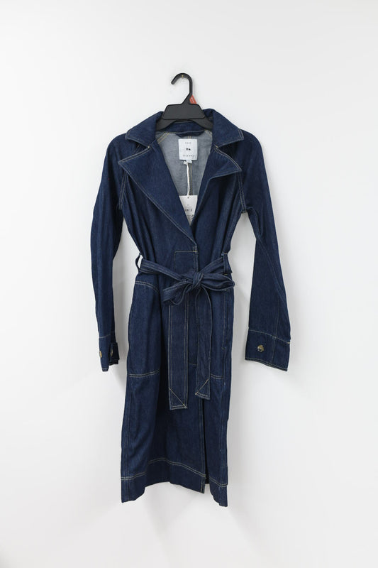 Free Assembly denim trench coat Size XS / NWT
