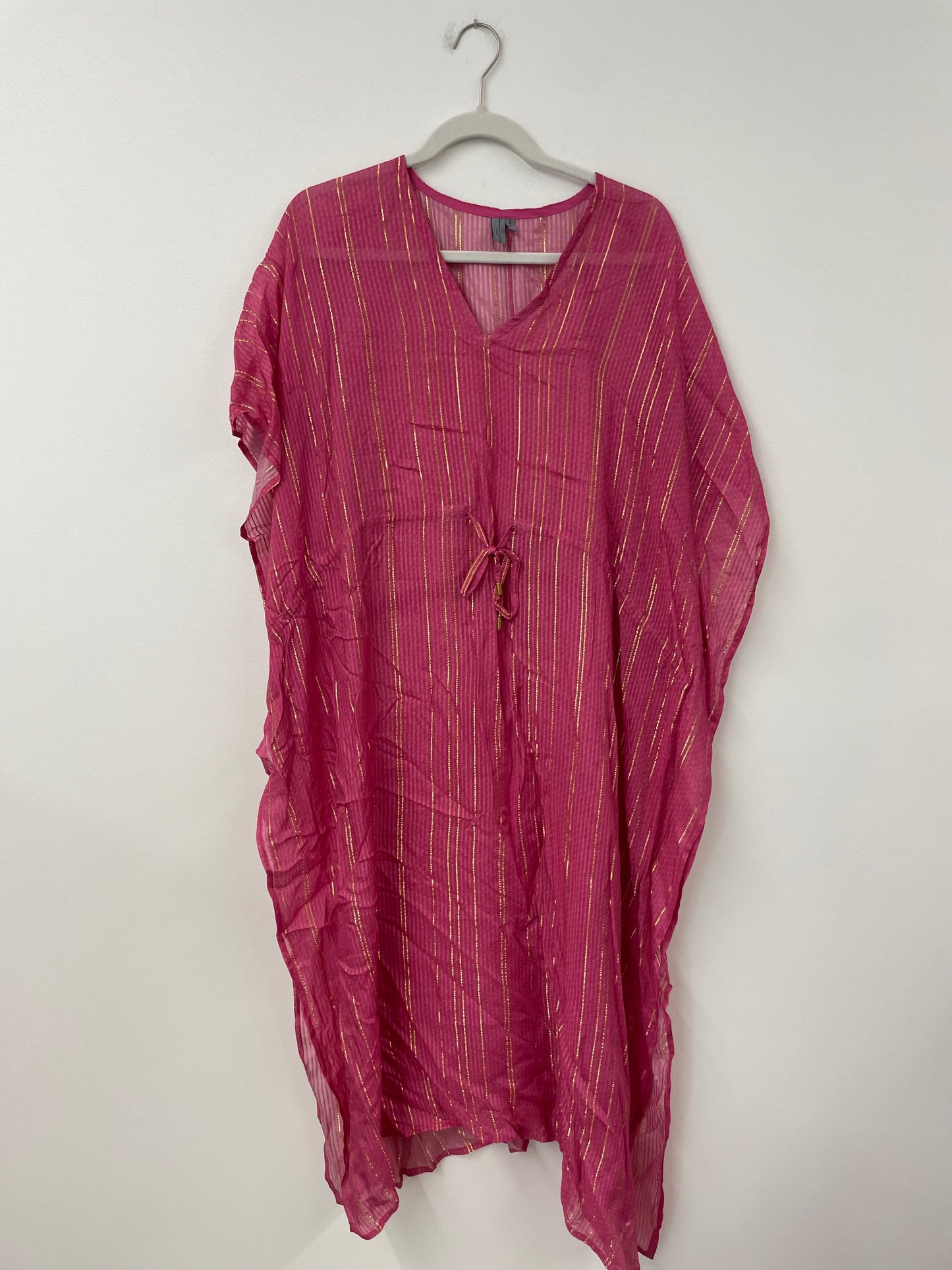 Bla-nk London Anthropologie V-Neck Shine Kaftan midi dress Suze ONE Size / EUC