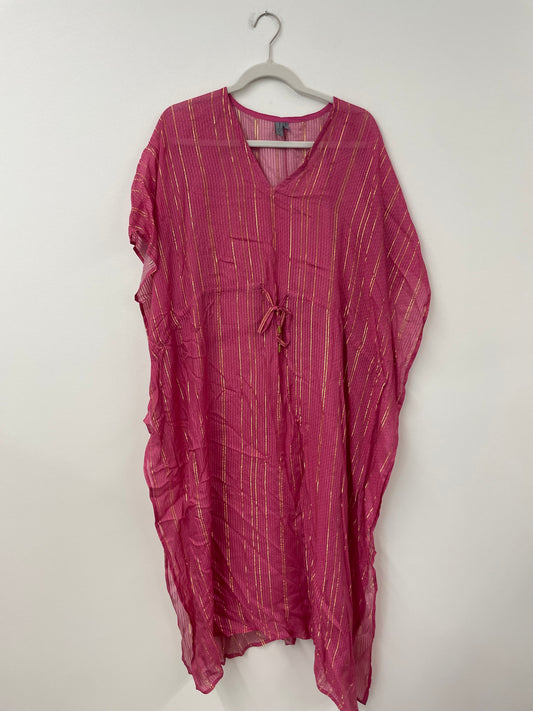 Bla-nk London Anthropologie V-Neck Shine Kaftan midi dress Suze ONE Size / EUC