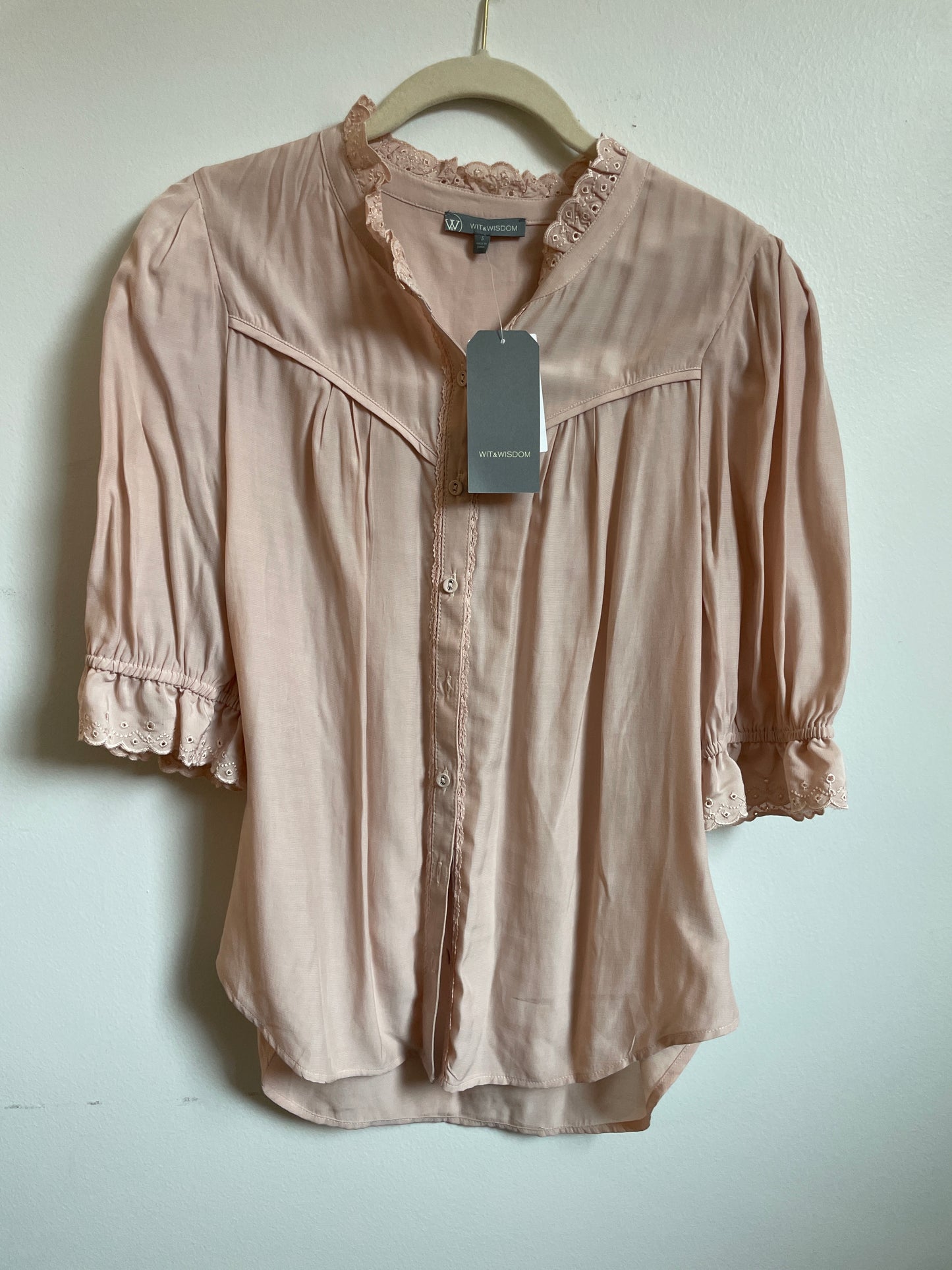 Wit & Wisdom 3/4 sleeve blouse Size S / NWT