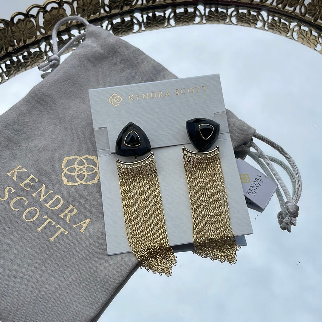 Kendra Scott Arden Gold Statement Tassel Earrings