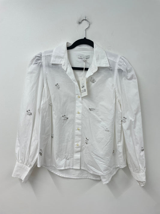 Free Assembly long sleeve pearl detail top Size S / NWT