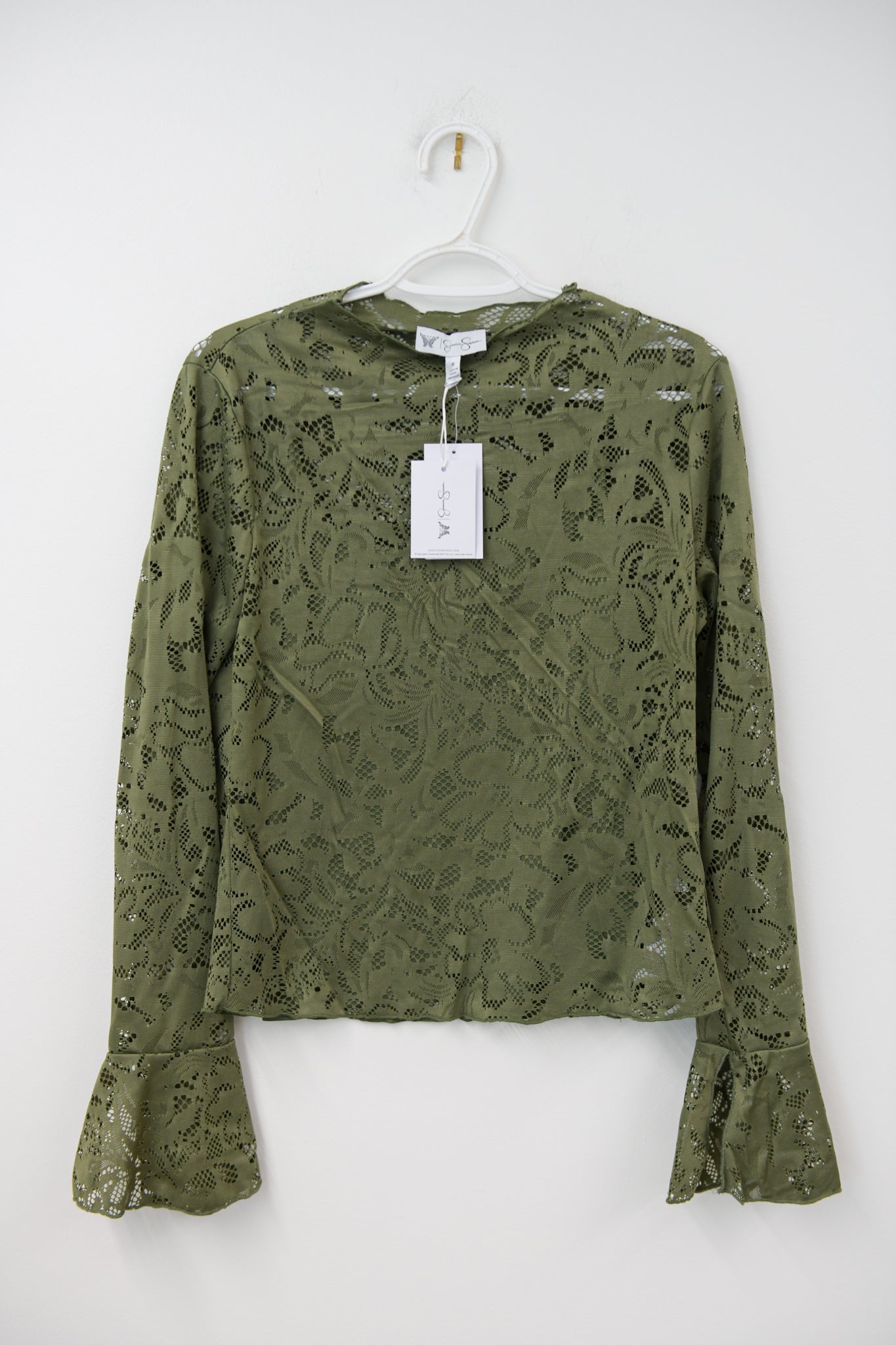 Jessica Simpson long sleeve lace blouse Size M / NWT