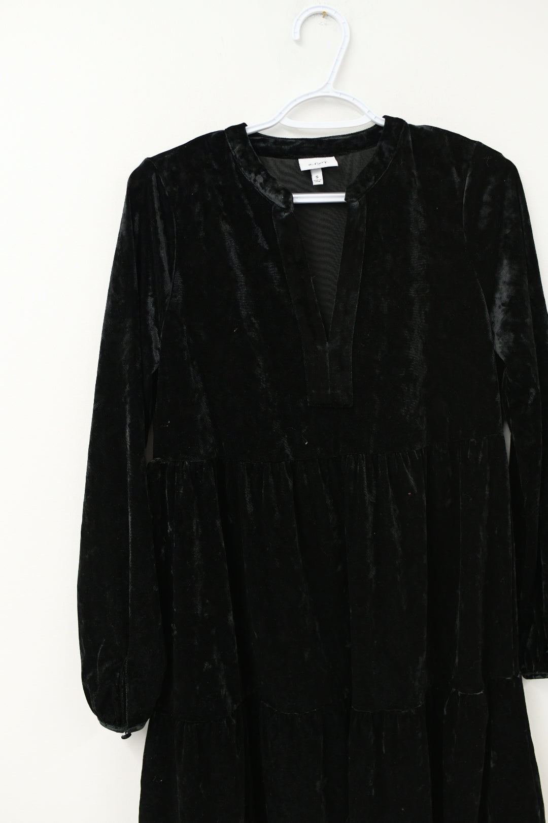 The Get velvet tiered mini dress Size S / EUC