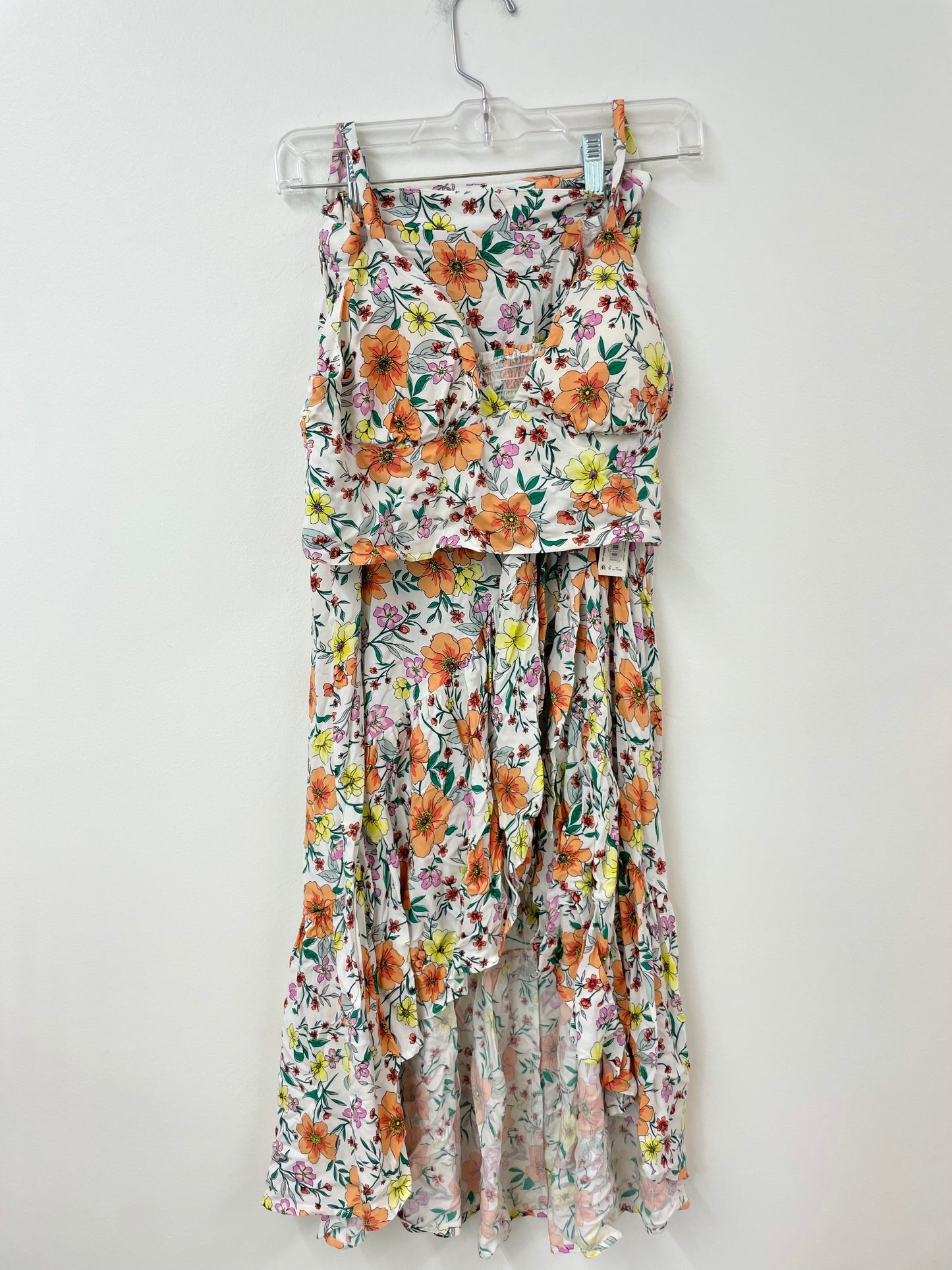 No Boundaries high waisted tie skirt/crop top set Size M / NWT