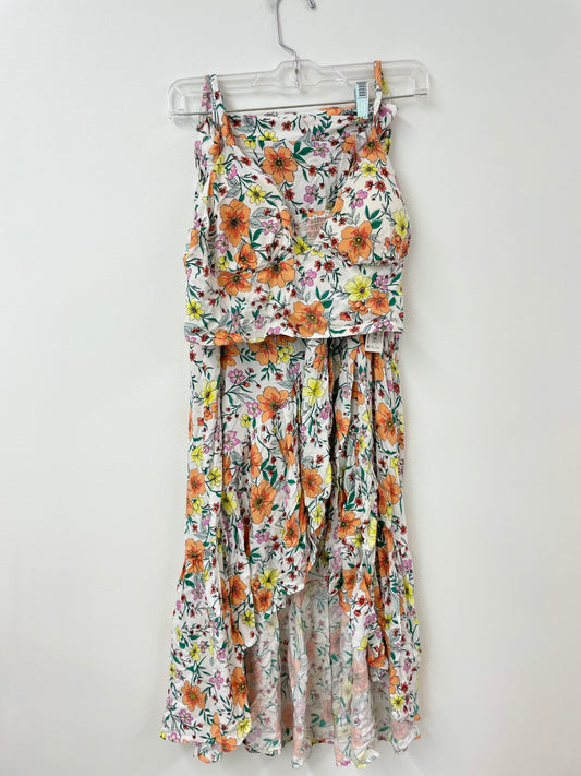 No Boundaries high waisted tie skirt/crop top set Size M / NWT