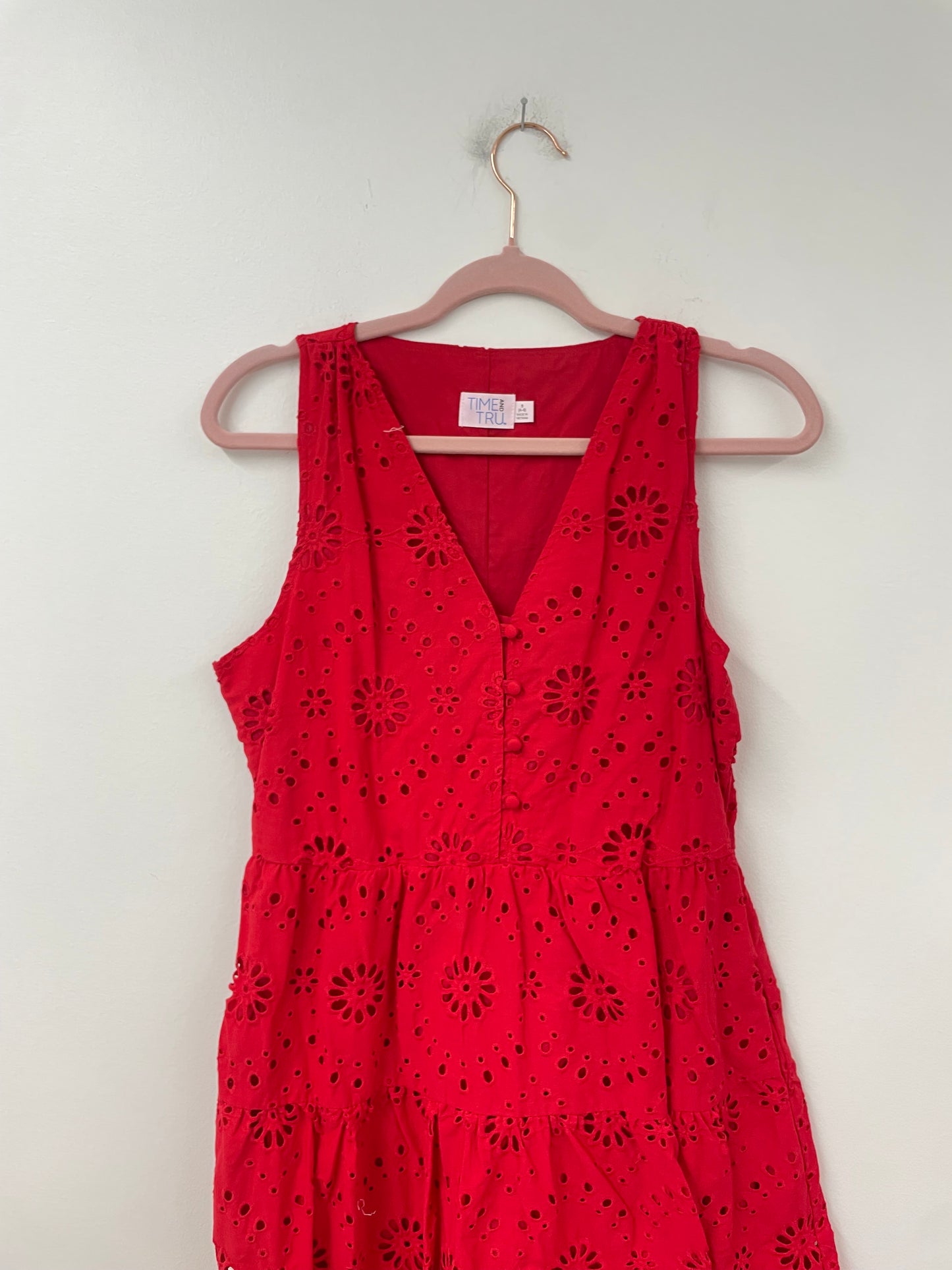 Time and Tru v-neck eyelet mini dress Size S / EUC