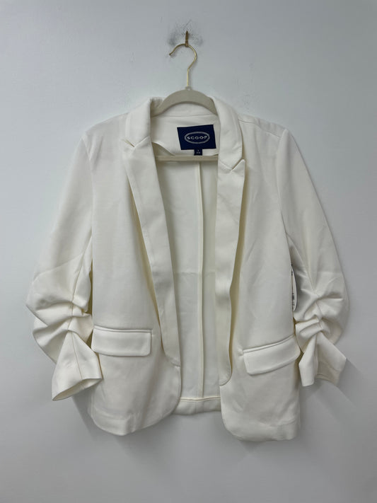 Scoop scrunch sleeve scuba blazer Size S / NWT