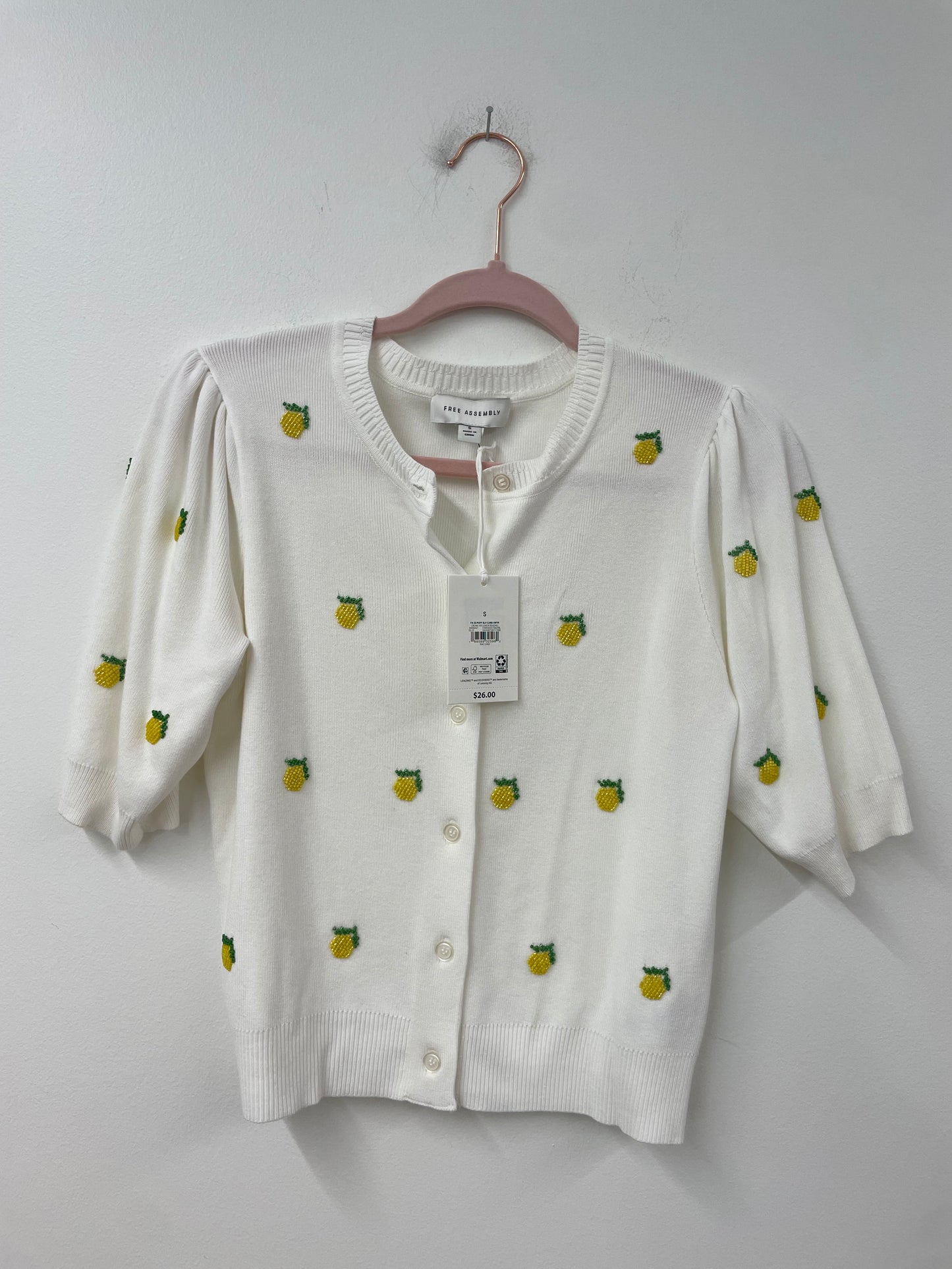 Free Assembly puffed sleeve sweater  Size S / NWT