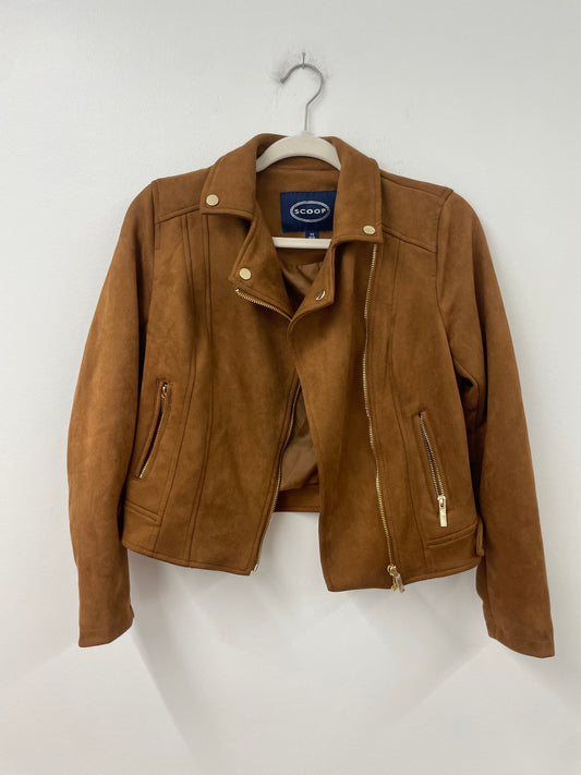 Scoop faux suede moto jacket Size XS  / EUC