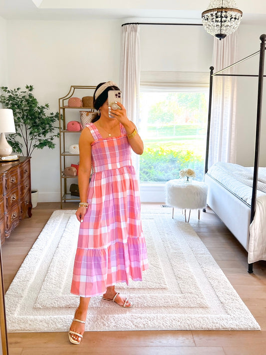Time and Tru ruffled smocked midi dress Size M / NWT