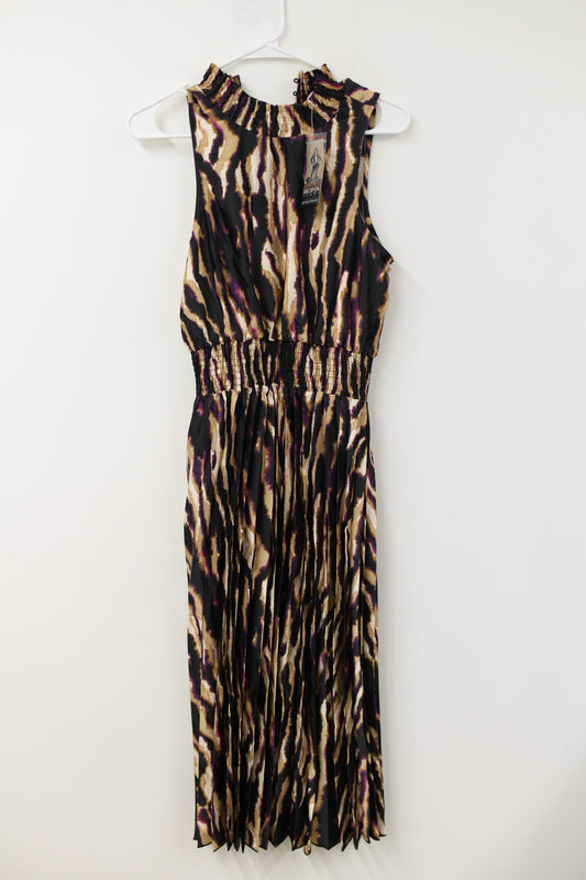 Sofia sleeveless pleated midi dress Size S/NWT