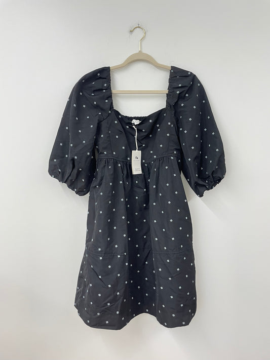 Free Assembly puffed sleeve square neck mini dress Size S /NWT