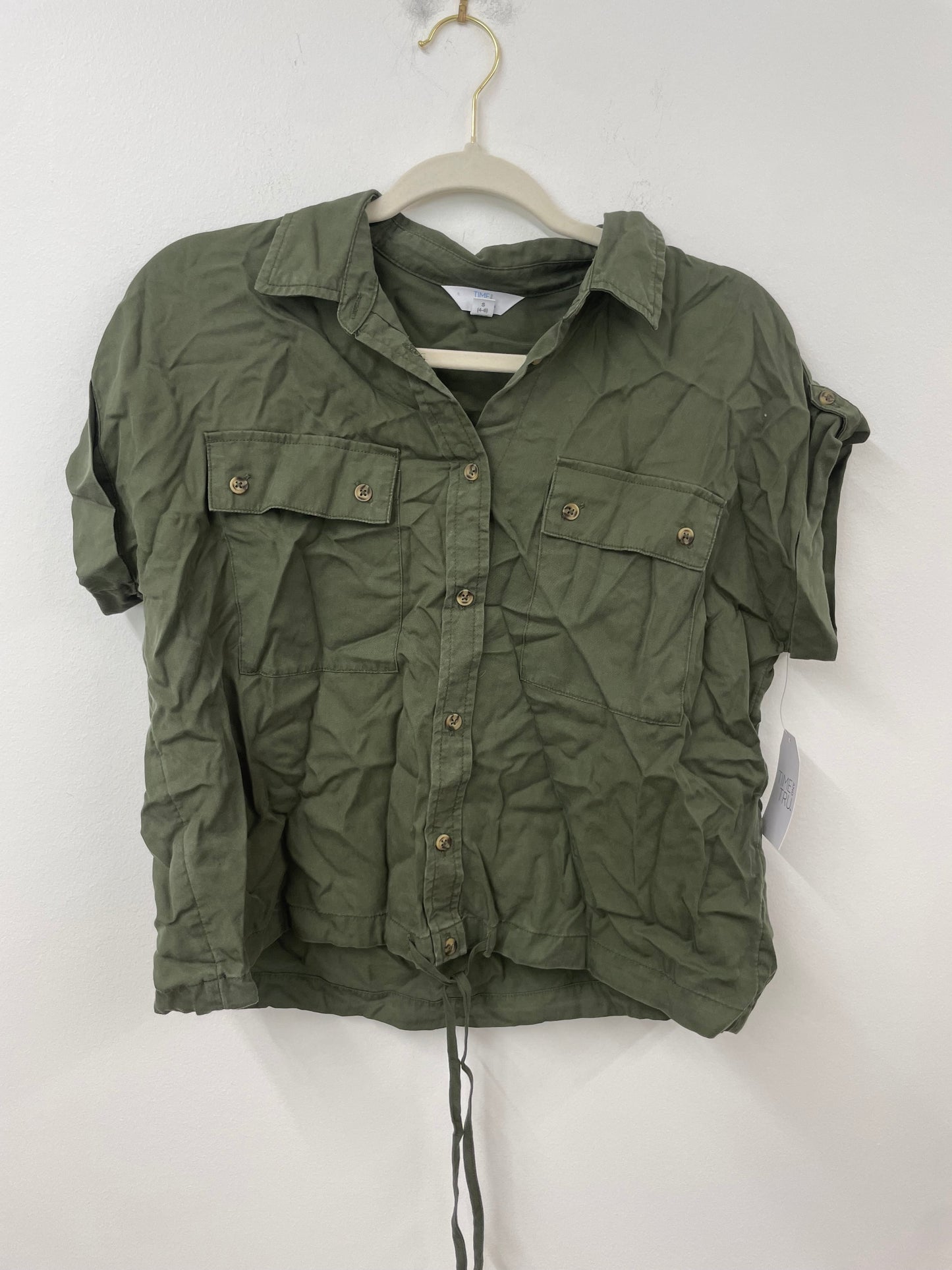 Time and Tru chambray utility top Size S / NWT