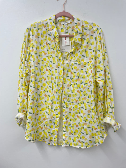 Beach Lunch Lounge button down blouse Size XL / NWT