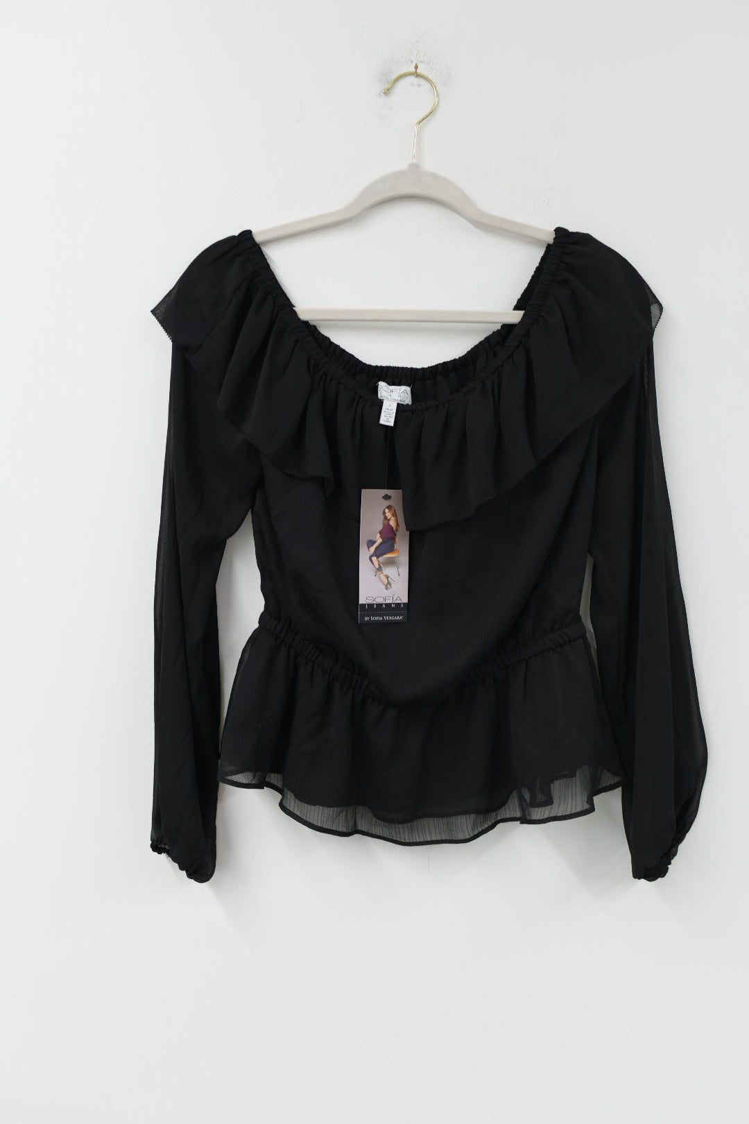 Sofia off the shoulder peplum top Size S / NWT