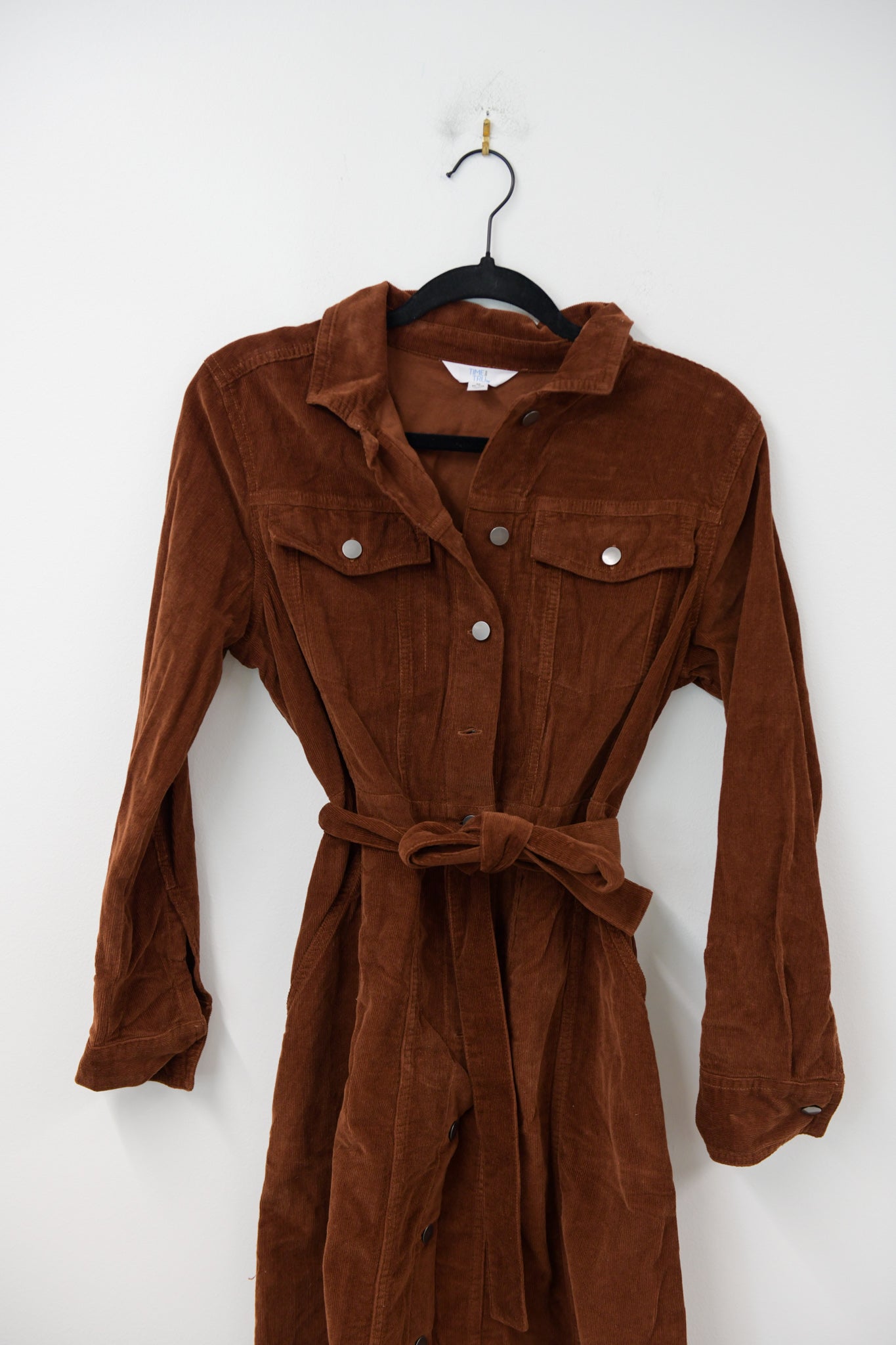 Time and Tru corduroy long  sleeve mini dress Size M / EUC