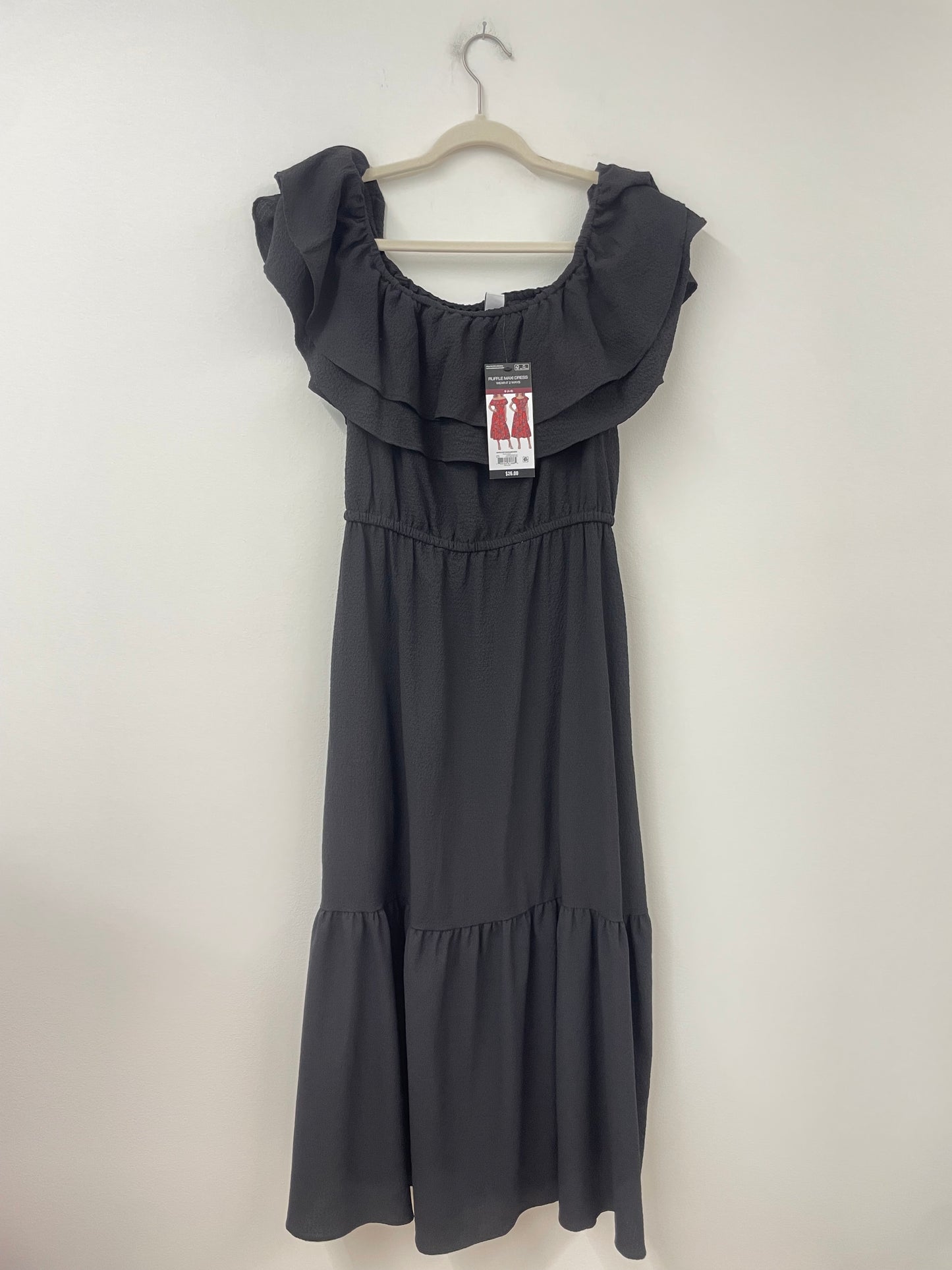 Sofia ruffled off the shoulder maxi dress Size S /NWT