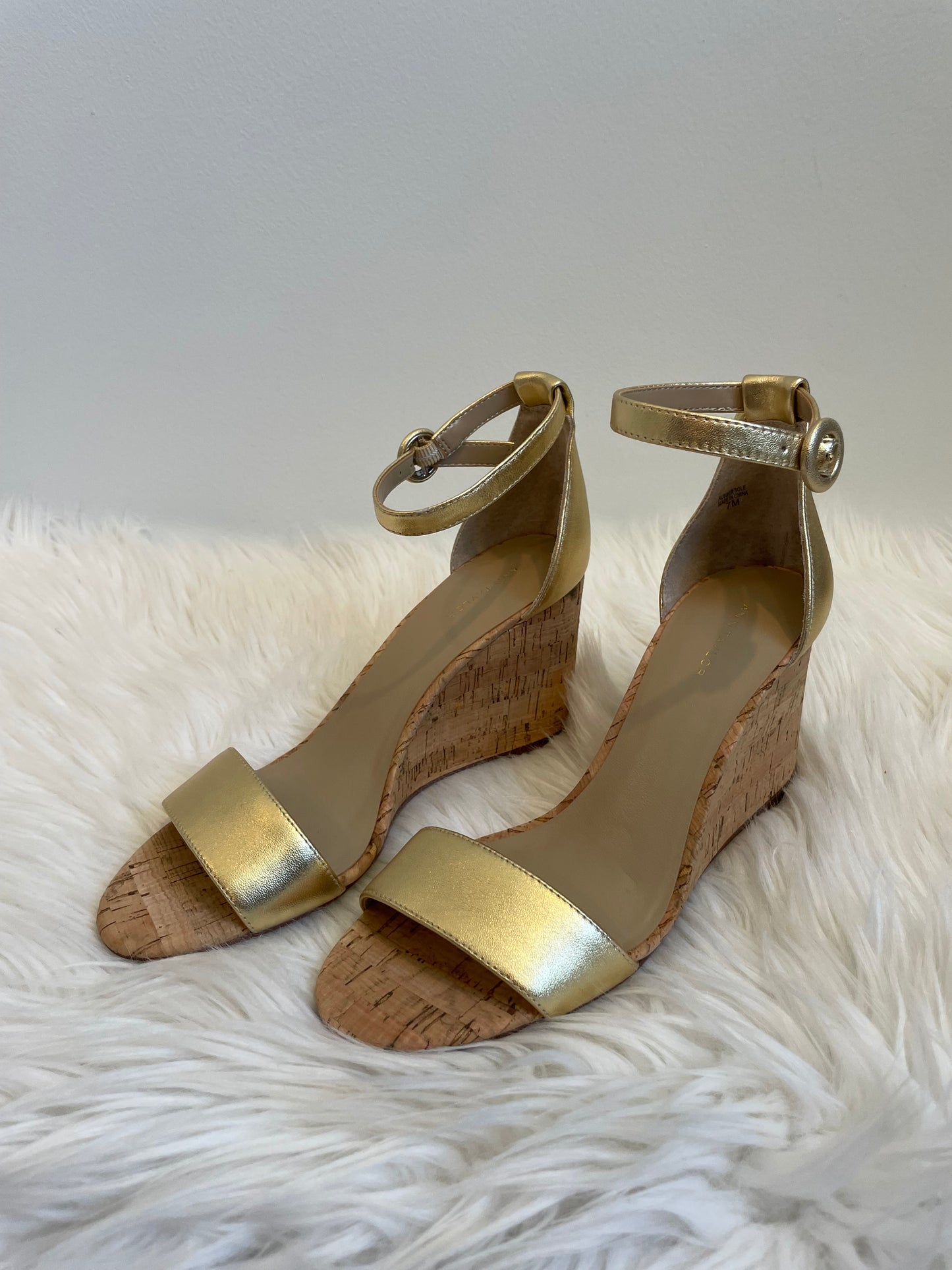 Ann Taylor gold wedges Size 7