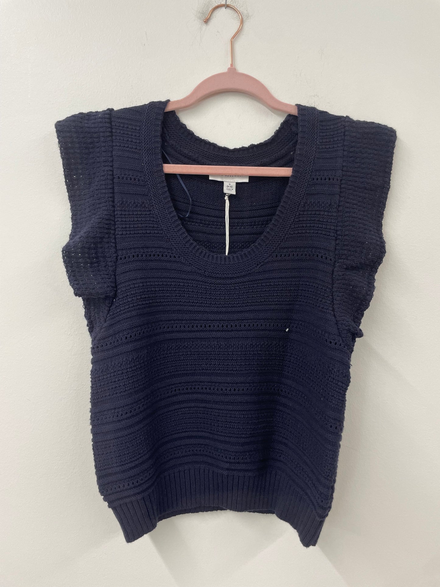 Free Assembly flutter sleeve crochet tank with flare mini skirt set  Size S  / NWT