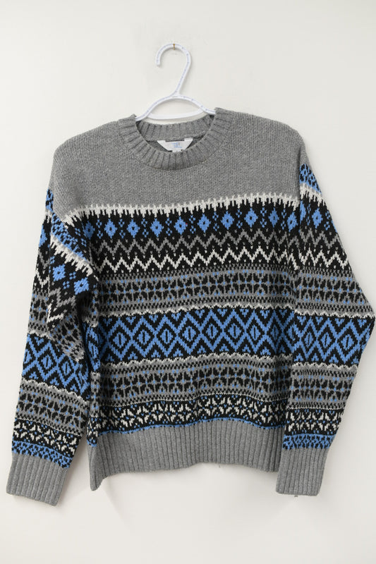 Time and Tru fair isle sweater Size S \EUC