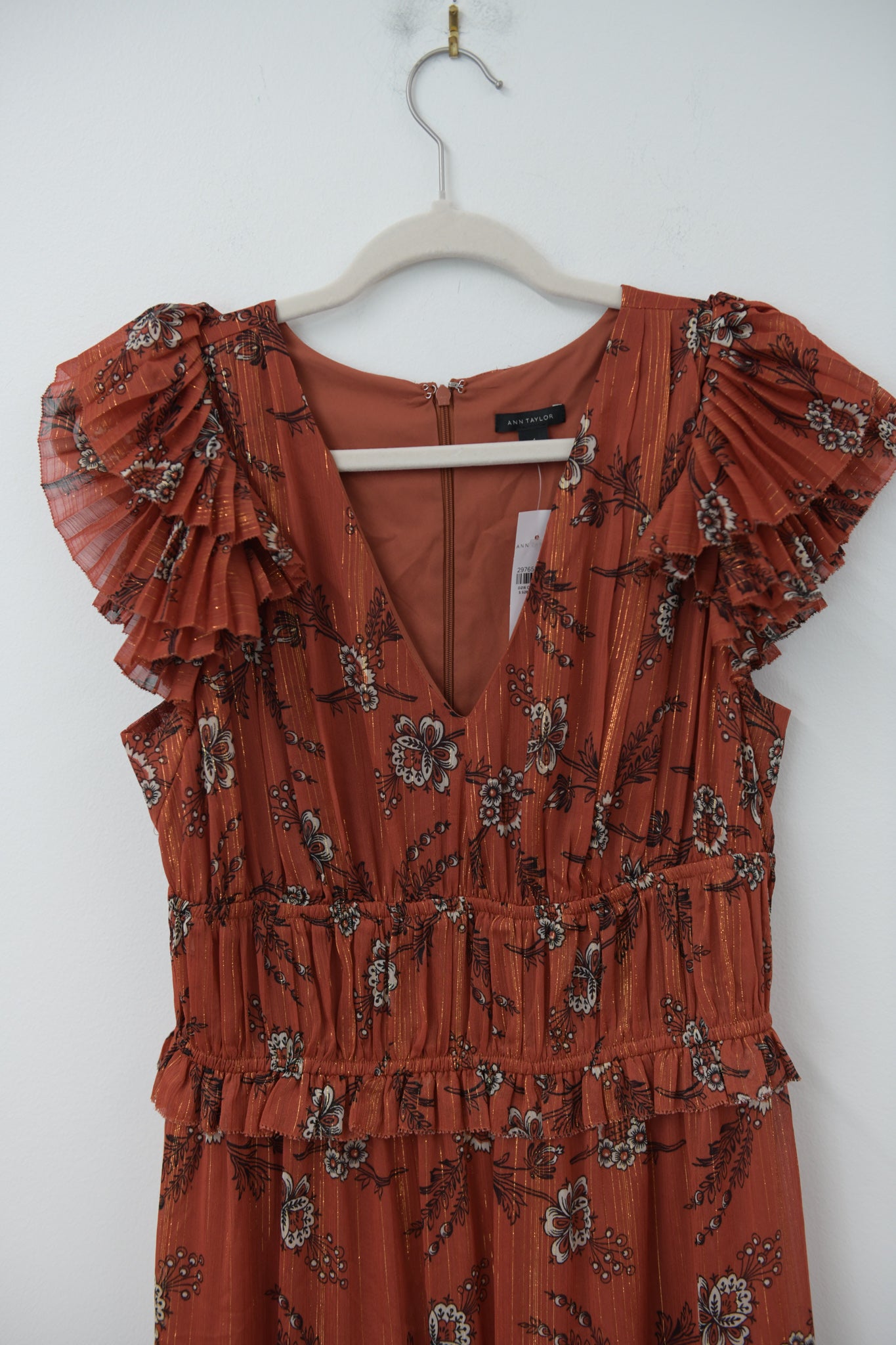 Ann Taylor flutter sleeve maxi dress Size 4 / NWT