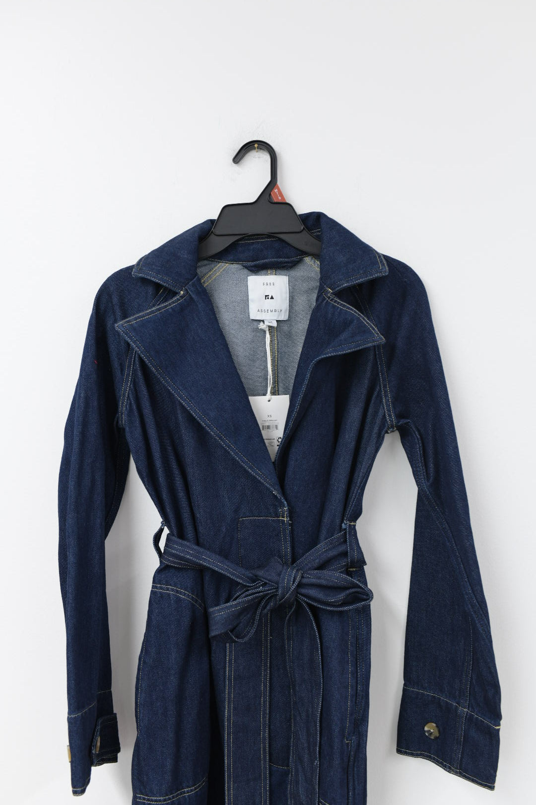 Free Assembly denim trench coat Size XS / NWT