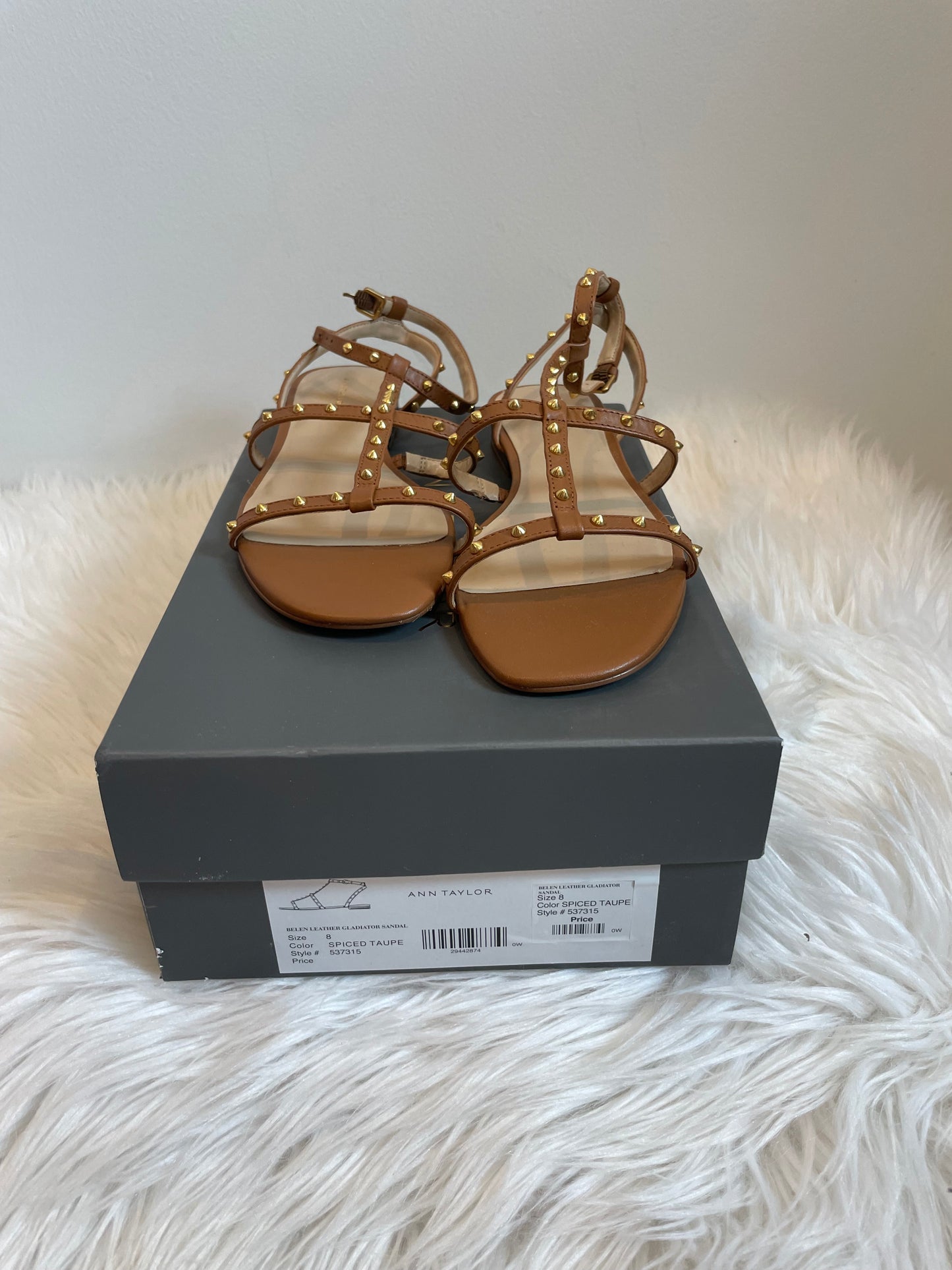 Ann Taylor Belen leather gladiator sandals Size 8