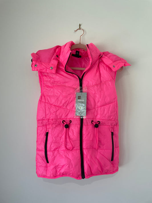 Swiss Tech puffer vest with hood Size XS / NWT
