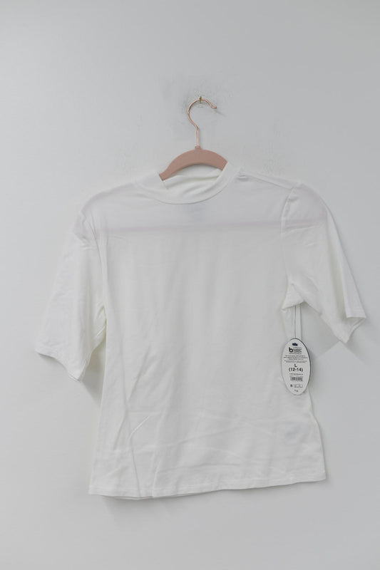 Scoop mock neck elbow baby tee Size L / NWT