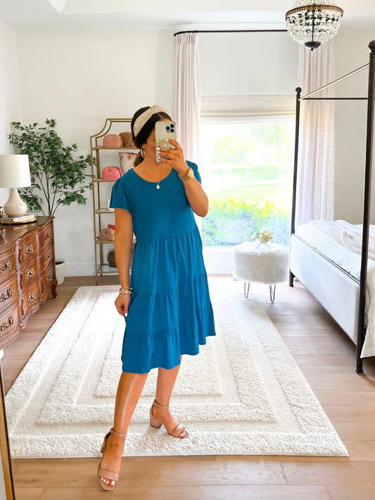 Time and Tru tiered knit mini dress Size S/ NWT