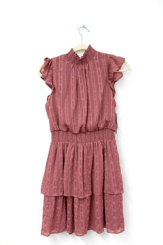 BCX Dress juniors smocked waist Swiss for dress  Size L / NWT